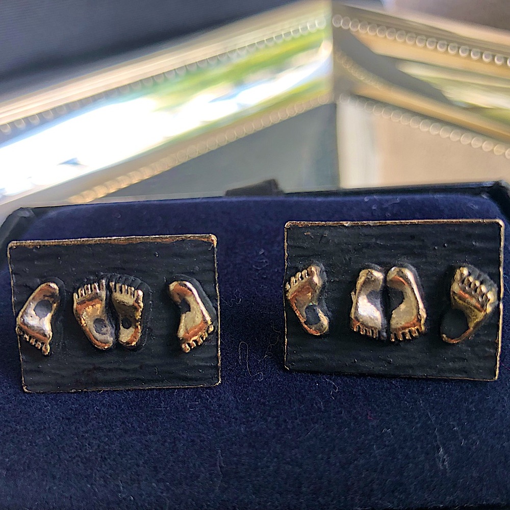 Vintage Bare Feet Cuff Links